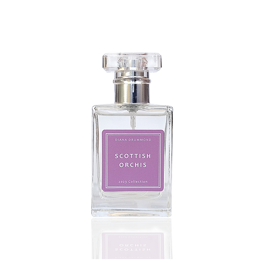 DIANA DRUMMOND Scottish Orchis 2023 Scottish perfume with elegant floral bottle design