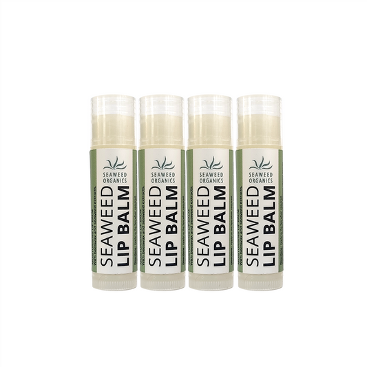 Seaweed Organics moisturising lip balm with seaweed extract in Case 4 packaging