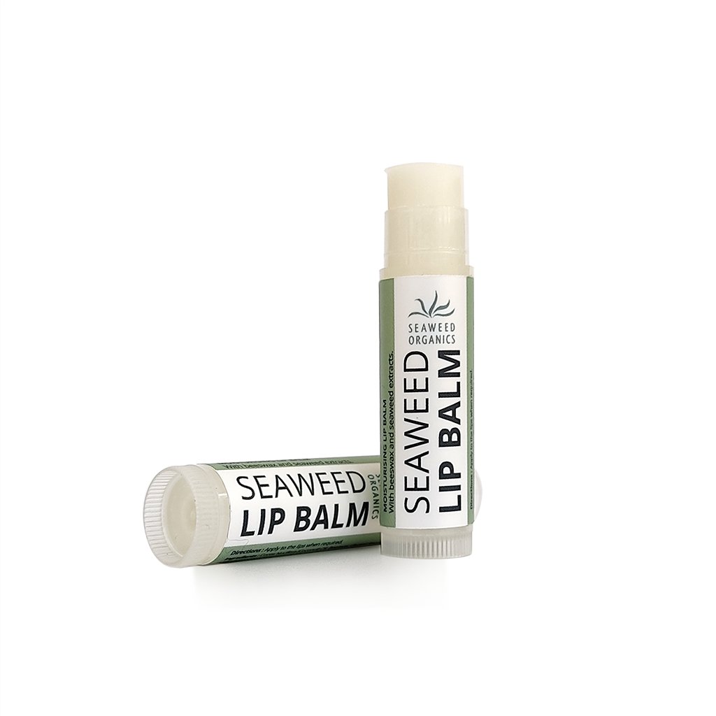 SEAWEED ORGANICS Moisturising Seaweed Lip Balm – a hydrating lip balm enriched with seaweed extracts, formulated to nourish, protect, and soften lips, leaving them smooth and moisturized. by diana drummond