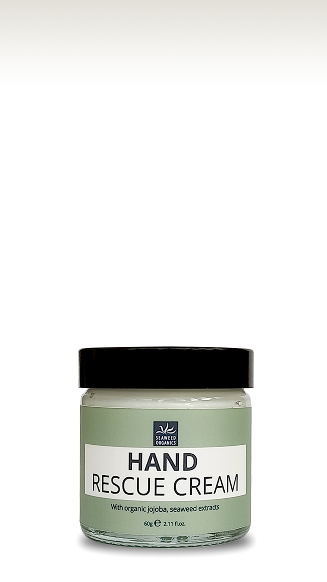 Moisturising hand cream in jar enriched with nourishing seaweed extracts