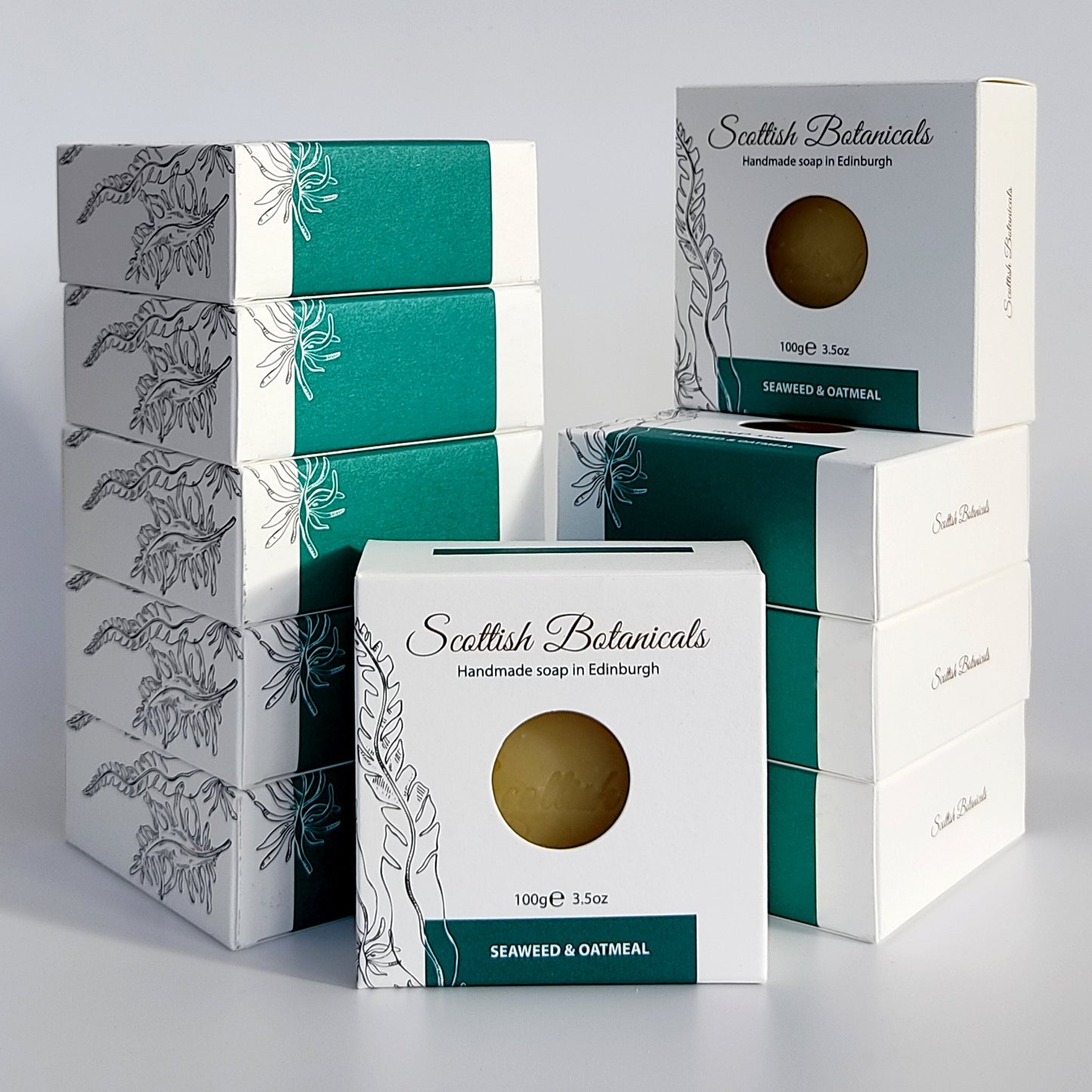SCOTTISH BOTANICALS Seaweed & Oatmeal Soap Bundle – Case of 10 exfoliating vegan bars