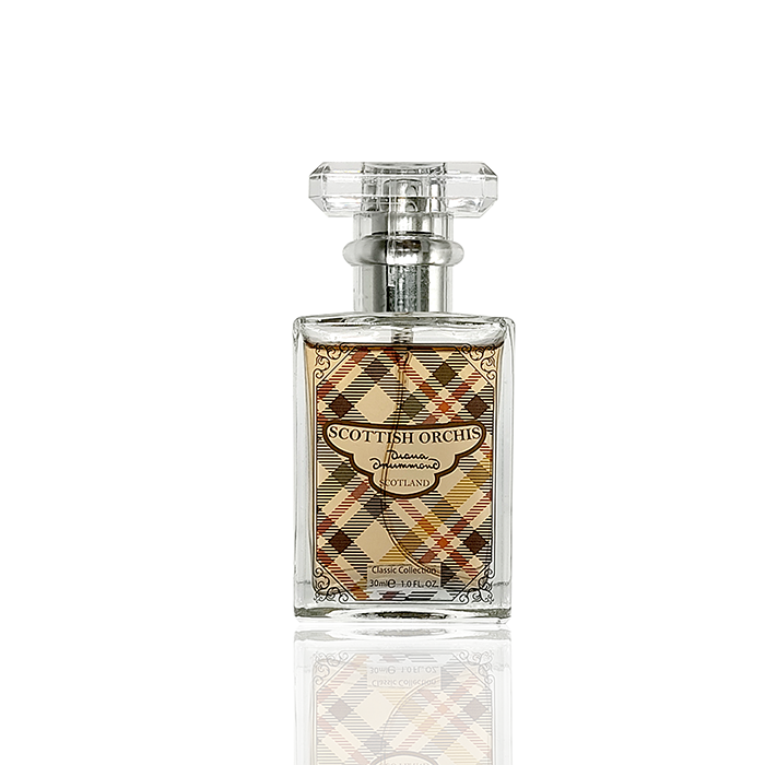 "Scottish Orchis Classic" by Diana Drummond is a sophisticated fragrance designed to evoke cherished memories through its unique blend of scents.