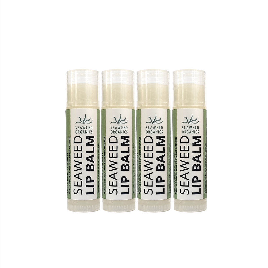 SEAWEED ORGANICS Moisturising Seaweed Lip Balm set with natural seaweed extracts for smooth, hydrated lips. by diana drummond