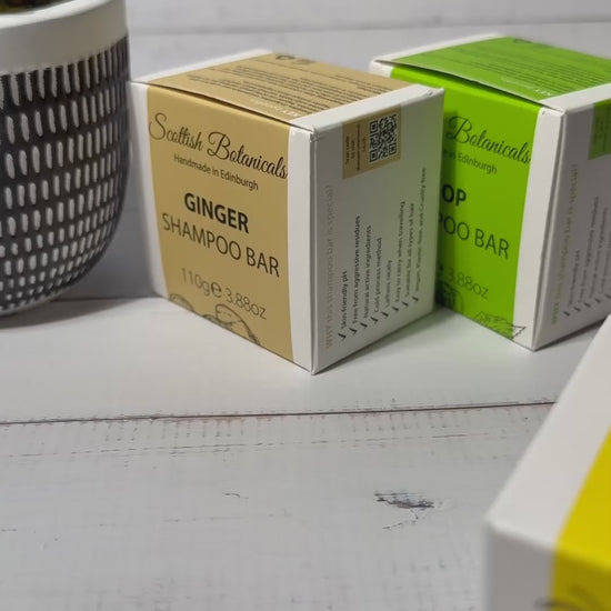 Scottish Botanicals vegan shampoo bar set with revitalising herbal ingredients