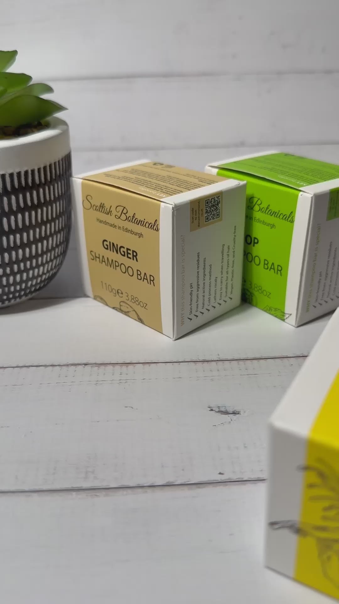Scottish Botanicals vegan shampoo bar set with revitalising herbal ingredients