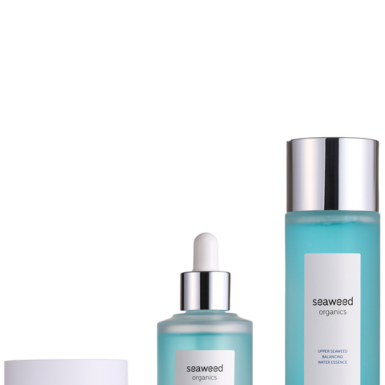 SEAWEED ORGANICS Upper+Lower Skincare Gift Set featuring rejuvenating seaweed-based products for complete facial care, beautifully packaged for the perfect gift. by diana drummond