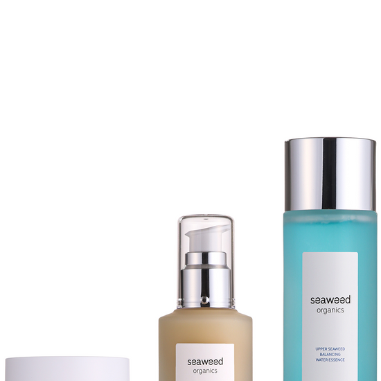 SEAWEED ORGANICS Upper+Mid Skincare Gift Set featuring rejuvenating seaweed-based products for complete facial care, beautifully packaged for the perfect gift. by diana drummond