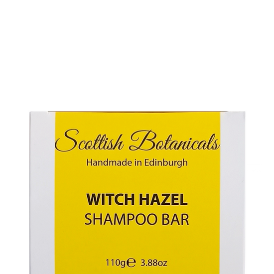 SCOTTISH BOTANICALS Witch Hazel Shampoo Bar – a gentle, natural shampoo bar infused with witch hazel, formulated to cleanse, soothe, and balance the scalp while promoting healthy, shiny hair. by diana drummond