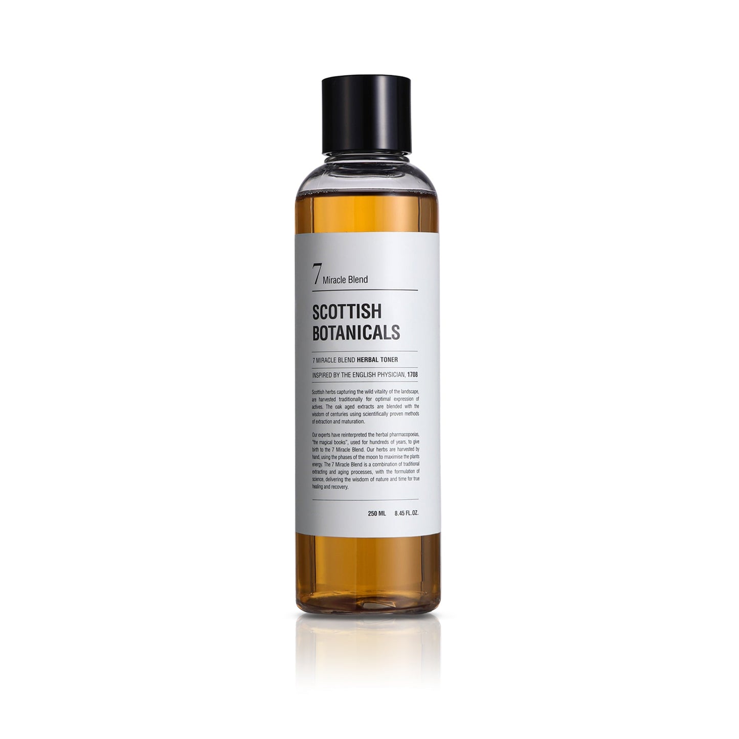 SCOTTISH BOTANICALS 7 Miracle Blend Herbal Toner – a rejuvenating toner enriched with seven potent herbal extracts, designed to balance, hydrate, and refresh the skin, leaving it smooth, revitalized, and ready for the next step in your skincare routine. by diana drummond