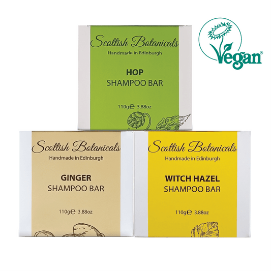 Vegan Ginger, Hop & Witch Hazel Shampoo Bar gift set - Diana DrummondVegan Ginger, Hop & Witch Hazel Shampoo Bar gift setshampoo barScottish BotanicalsDiana Drummond