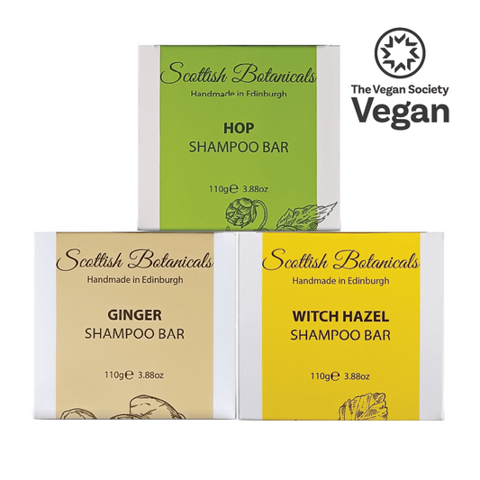 Vegan Ginger, Hop & Witch Hazel Shampoo Bar gift set - Diana DrummondVegan Ginger, Hop & Witch Hazel Shampoo Bar gift setshampoo barScottish BotanicalsDiana Drummond